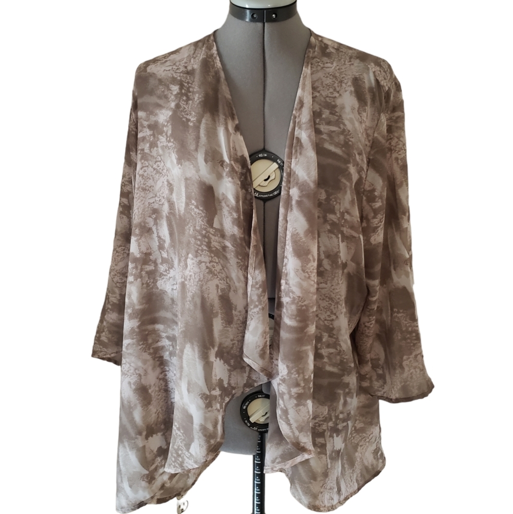 Chico’s open sheer cardigan size 3
